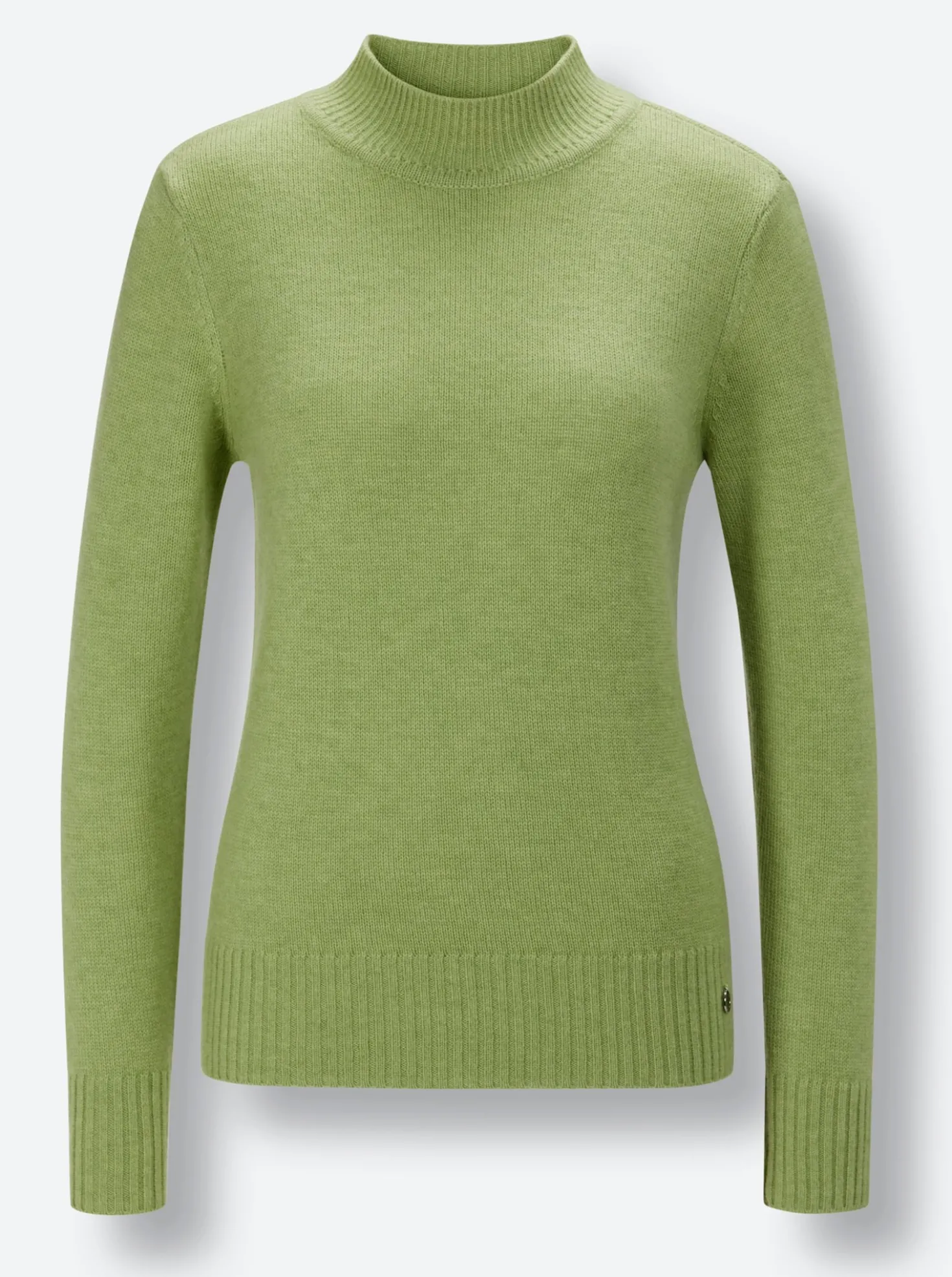 Stehkragenpullover mit Ripp-Strick