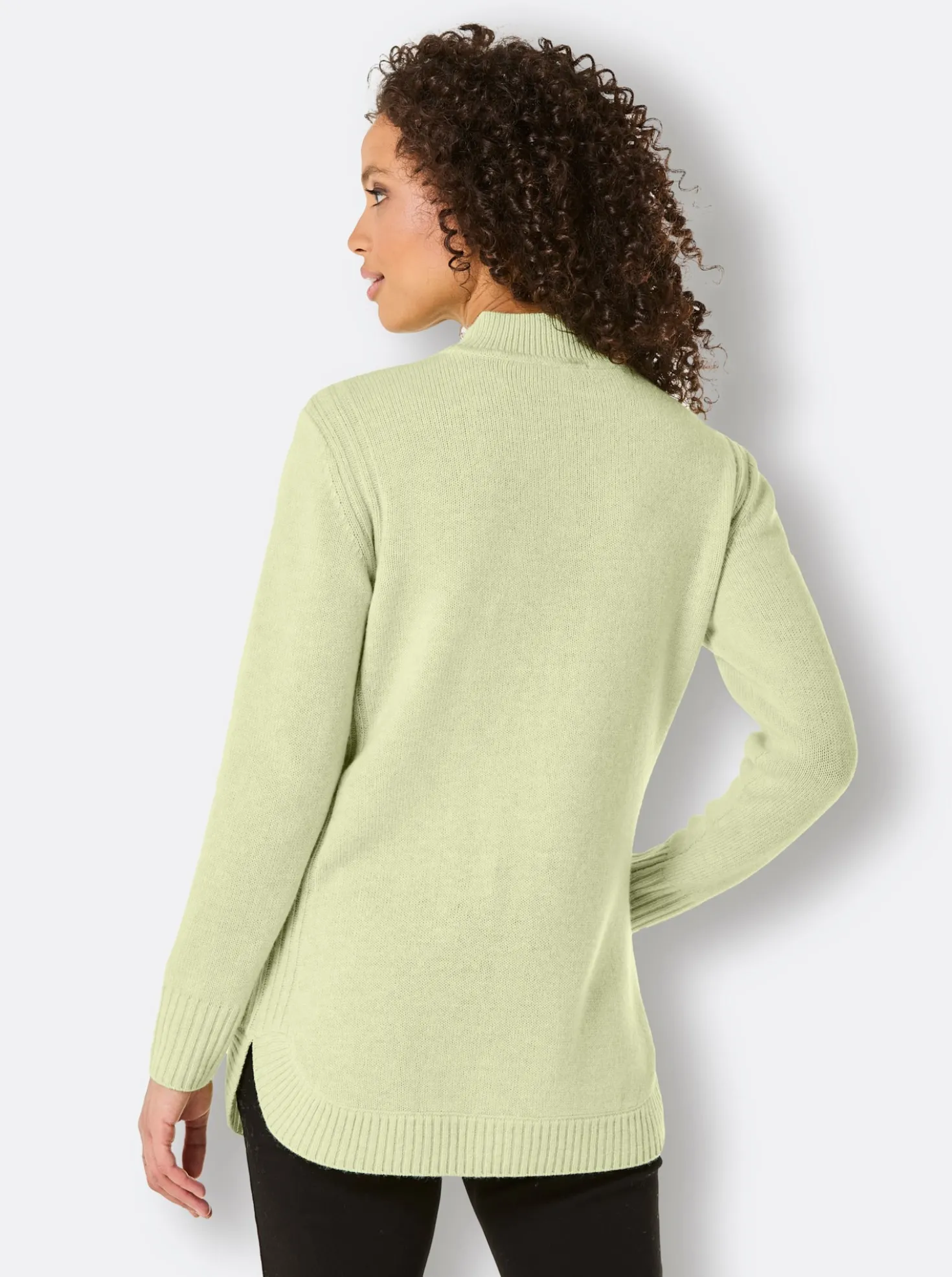 Stehkragenpullover Mit seitlichen Einsätzen