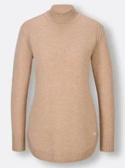 Stehkragenpullover Mit seitlichen Einsätzen