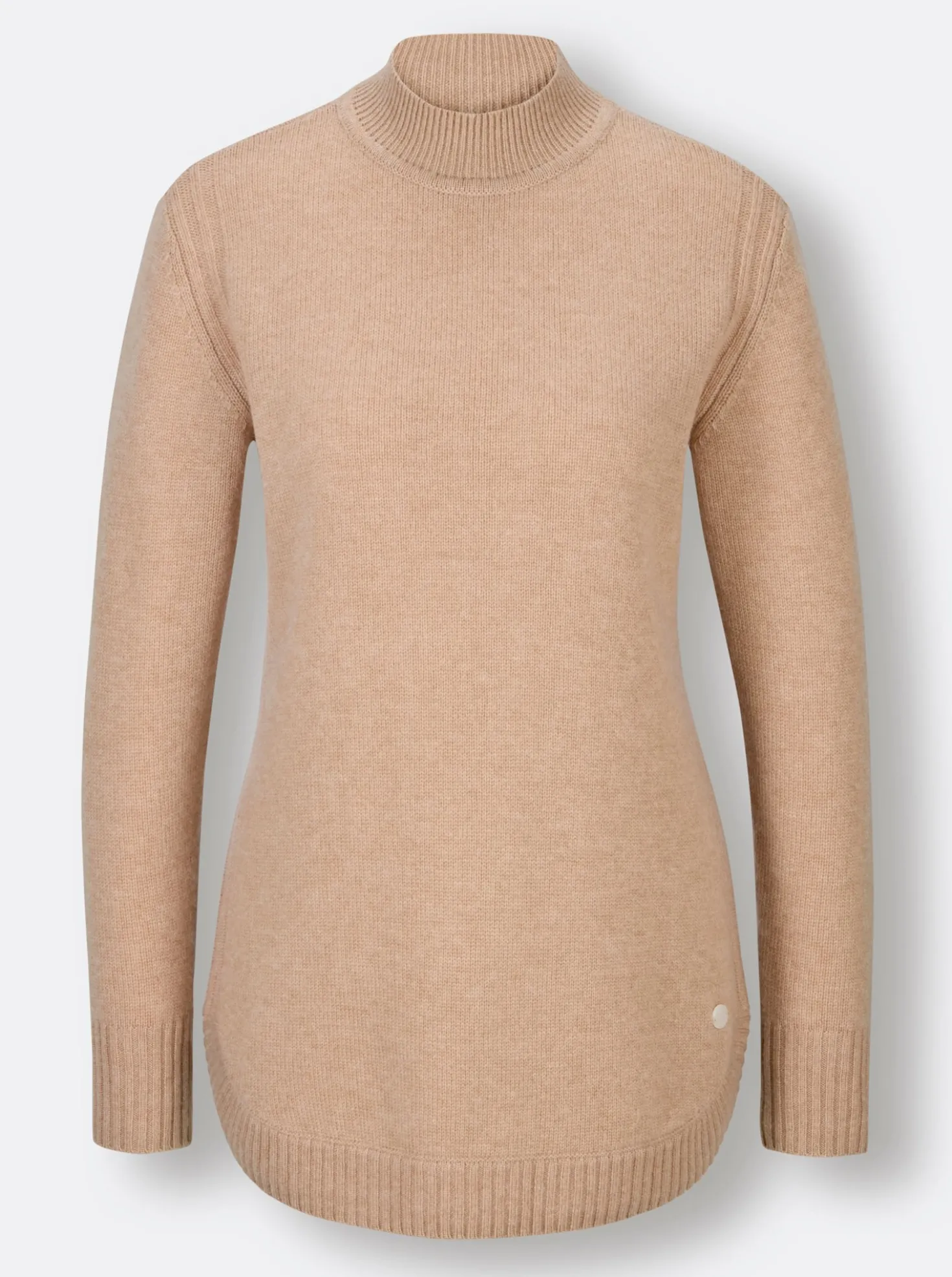 Stehkragenpullover Mit seitlichen Einsätzen