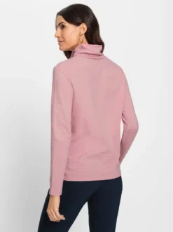 Stehkragenshirt aus Baumwoll-Stretch-Qualität