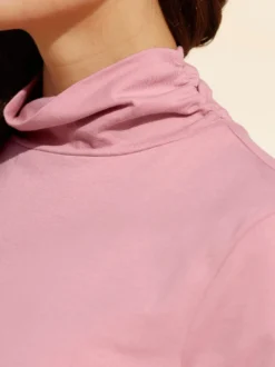 Stehkragenshirt aus Baumwoll-Stretch-Qualität