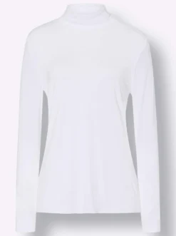 Stehkragenshirt in Viskose-Qualität