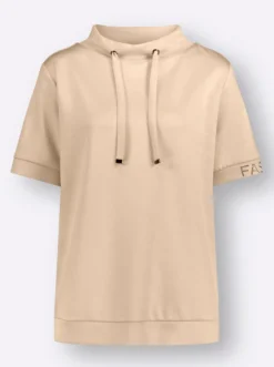 Stehkragenshirt in weichem Material