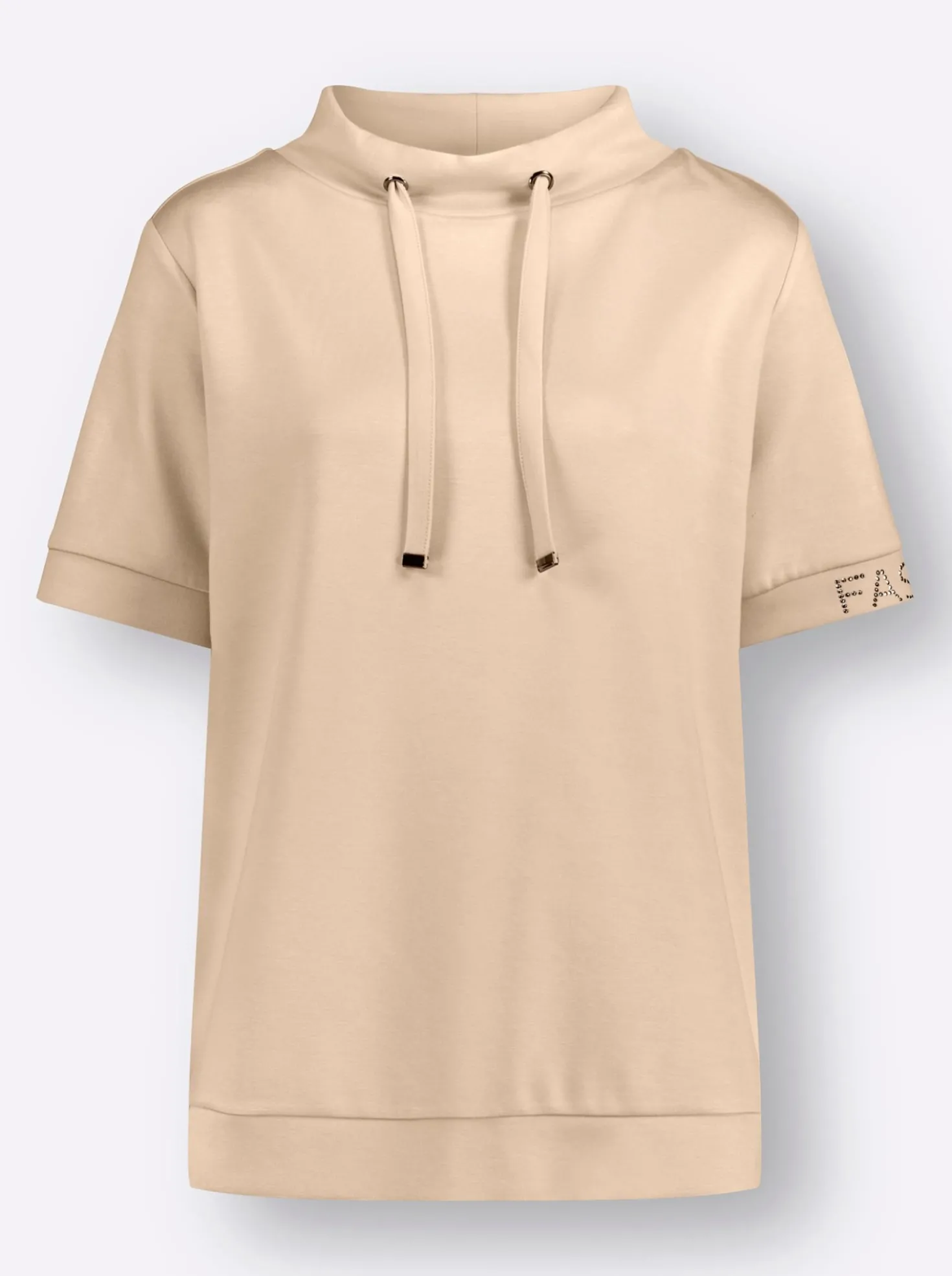 Stehkragenshirt in weichem Material