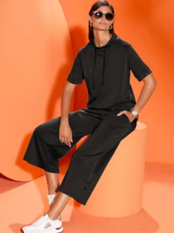 Stehkragenshirt in weichem Material