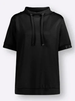 Stehkragenshirt in weichem Material