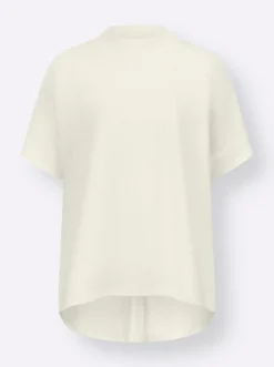 Stehkragenshirt mit Fledermaus-Ärmeln