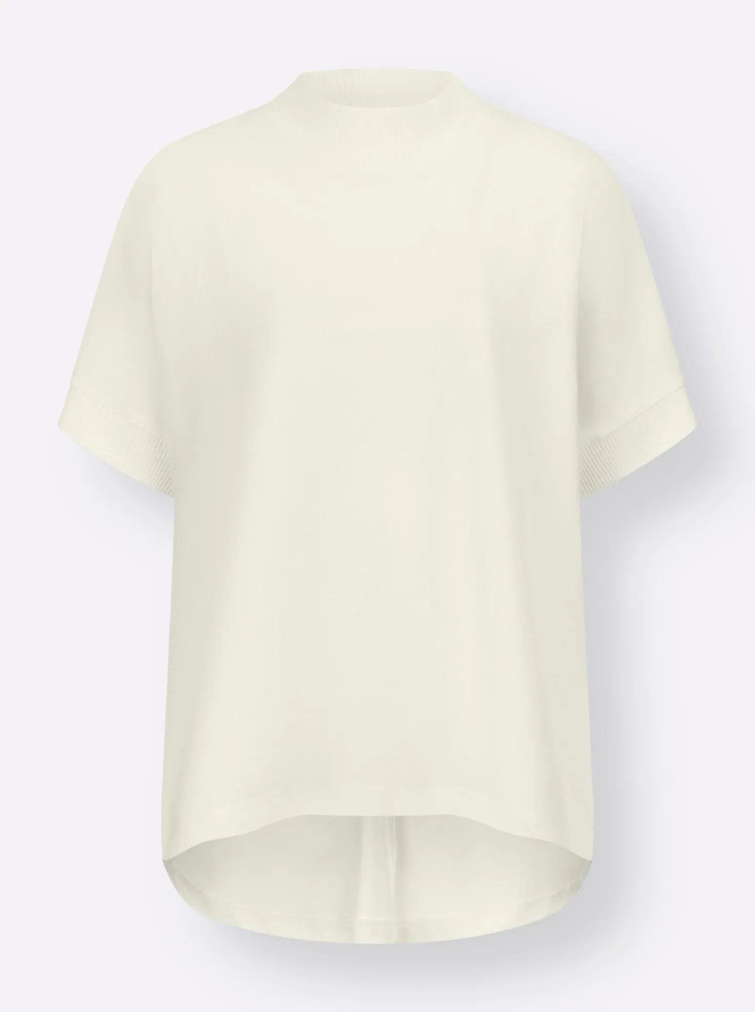 Stehkragenshirt mit Fledermaus-Ärmeln