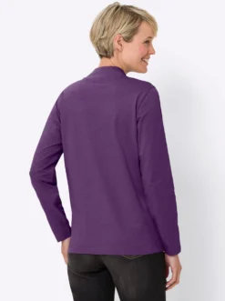 Stehkragenshirt mit Schmuckknöpfen