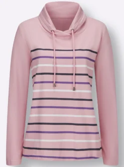 Stehkragenshirt mit Tunnelzug