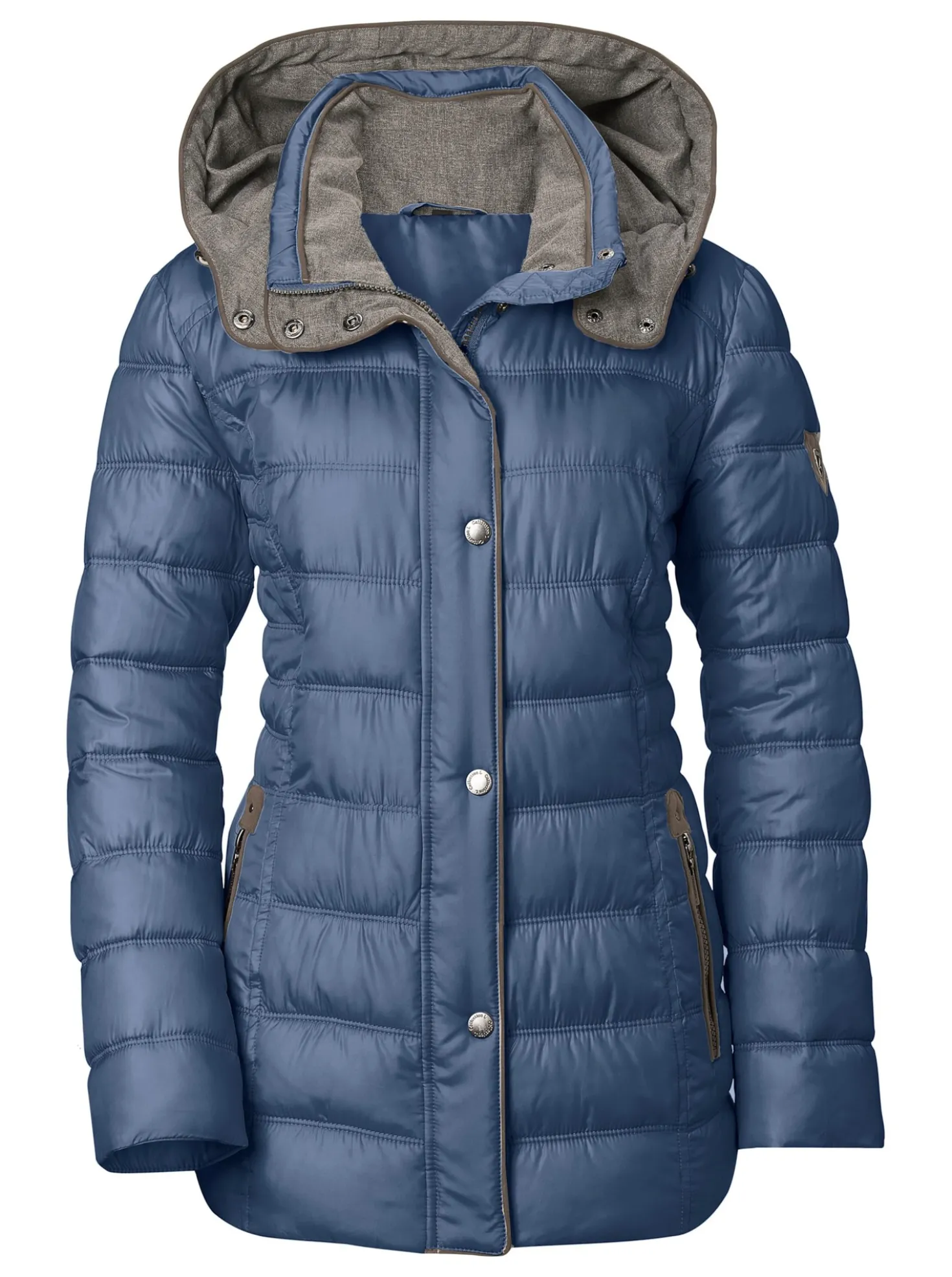 Steppjacke mit abnehmbarer Kapuze