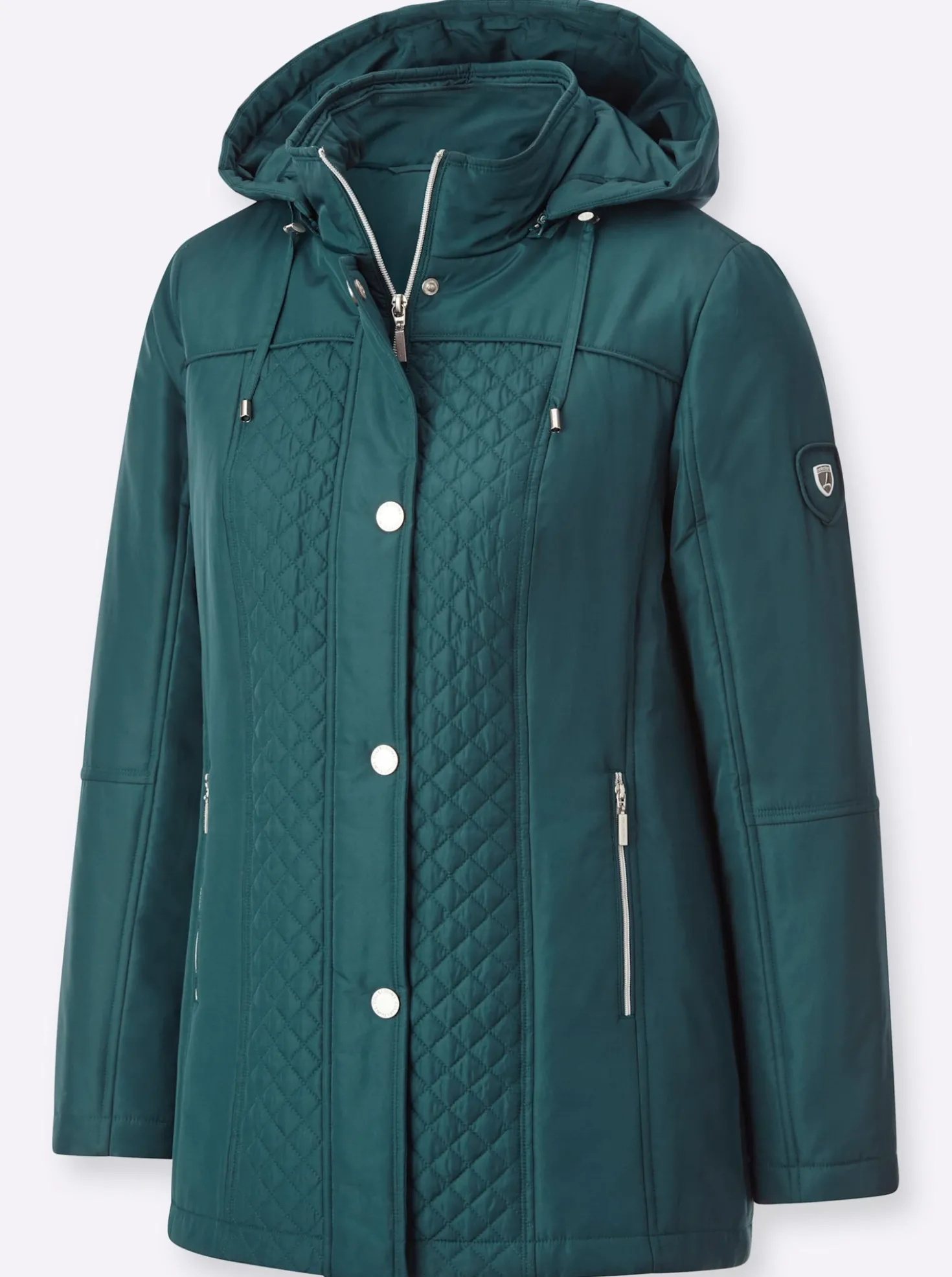 Steppjacke mit abnehmbarer Kapuze