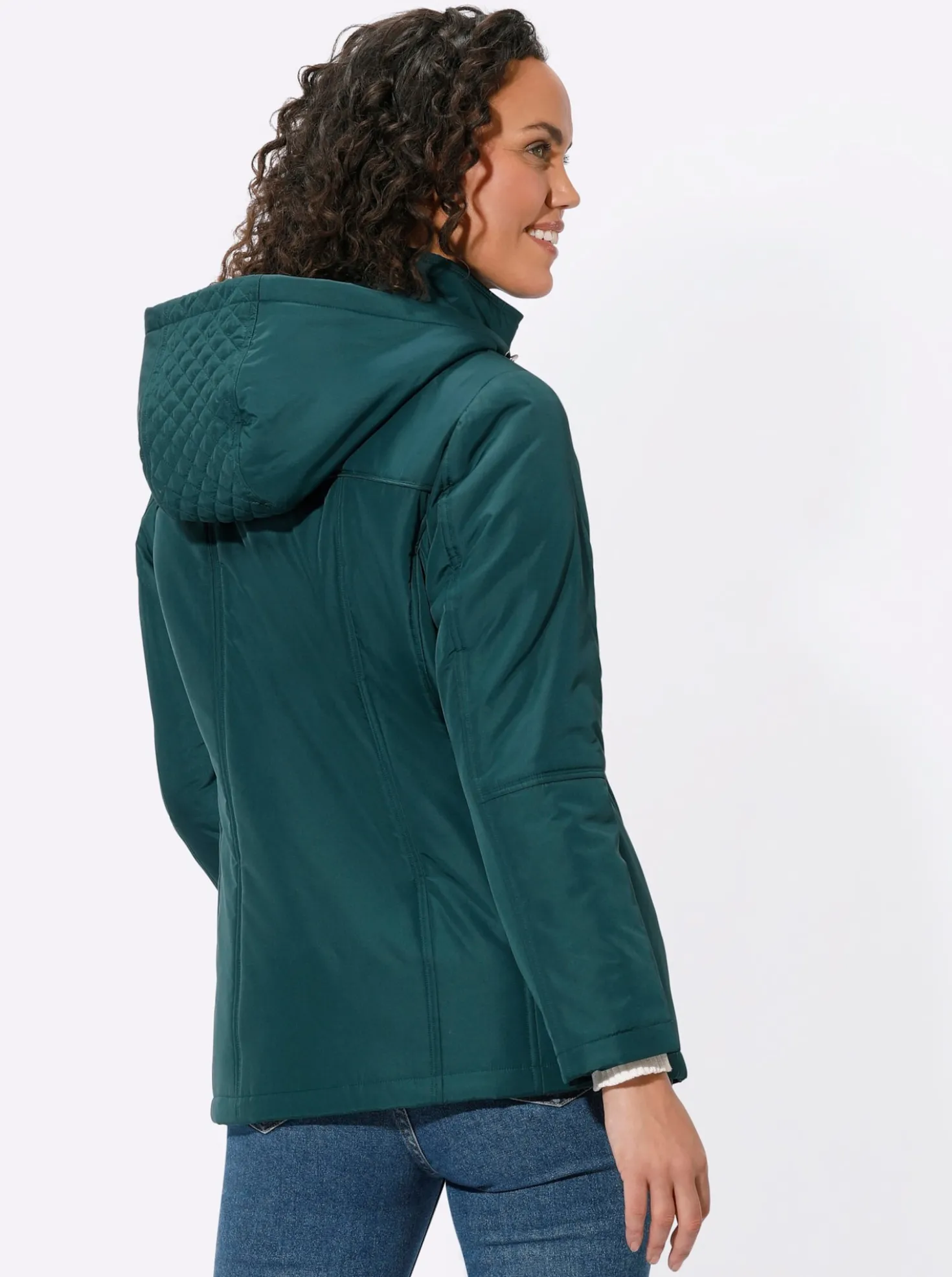 Steppjacke mit abnehmbarer Kapuze