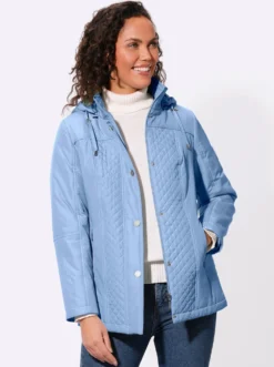 Steppjacke mit abnehmbarer Kapuze