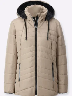 Steppjacke mit abnehmbarer Kapuze