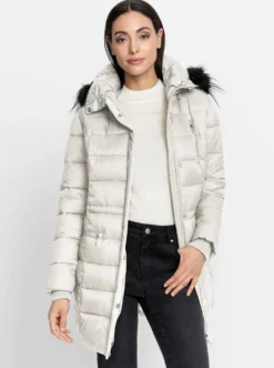 Steppjacke mit abnehmbarer Kapuze