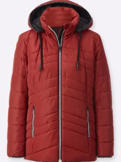 Steppjacke mit abnehmbarer Kapuze