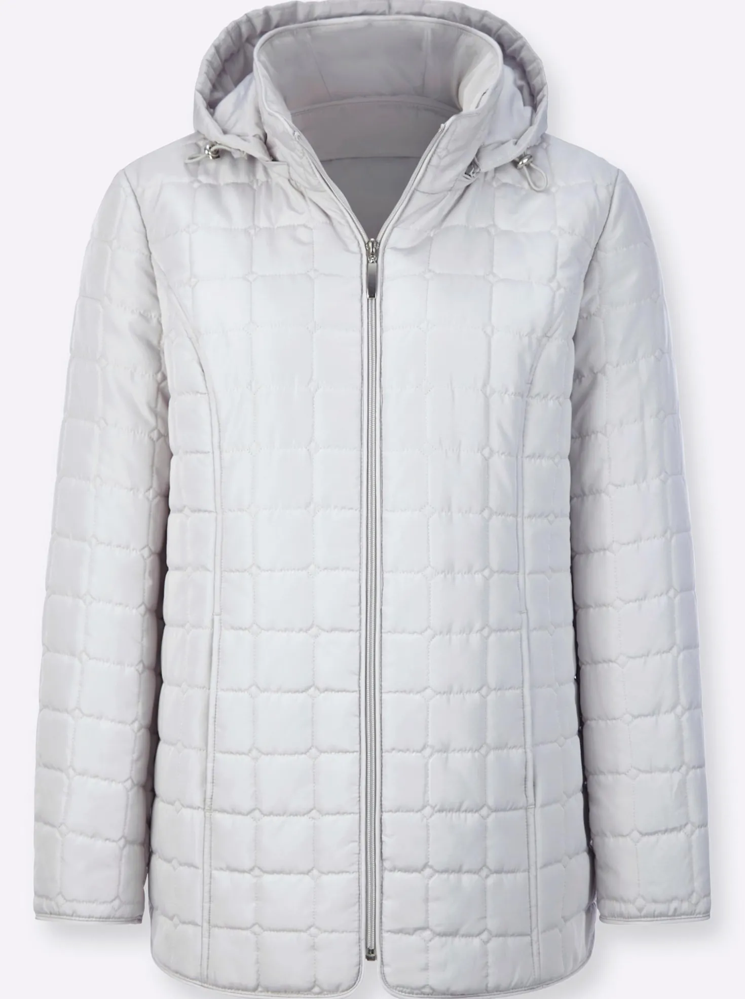 Steppjacke mit abzippbarer Kapuze
