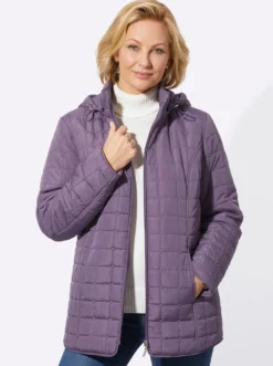 Steppjacke mit abzippbarer Kapuze
