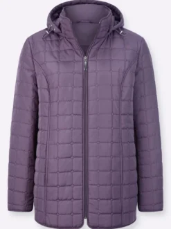 Steppjacke mit abzippbarer Kapuze
