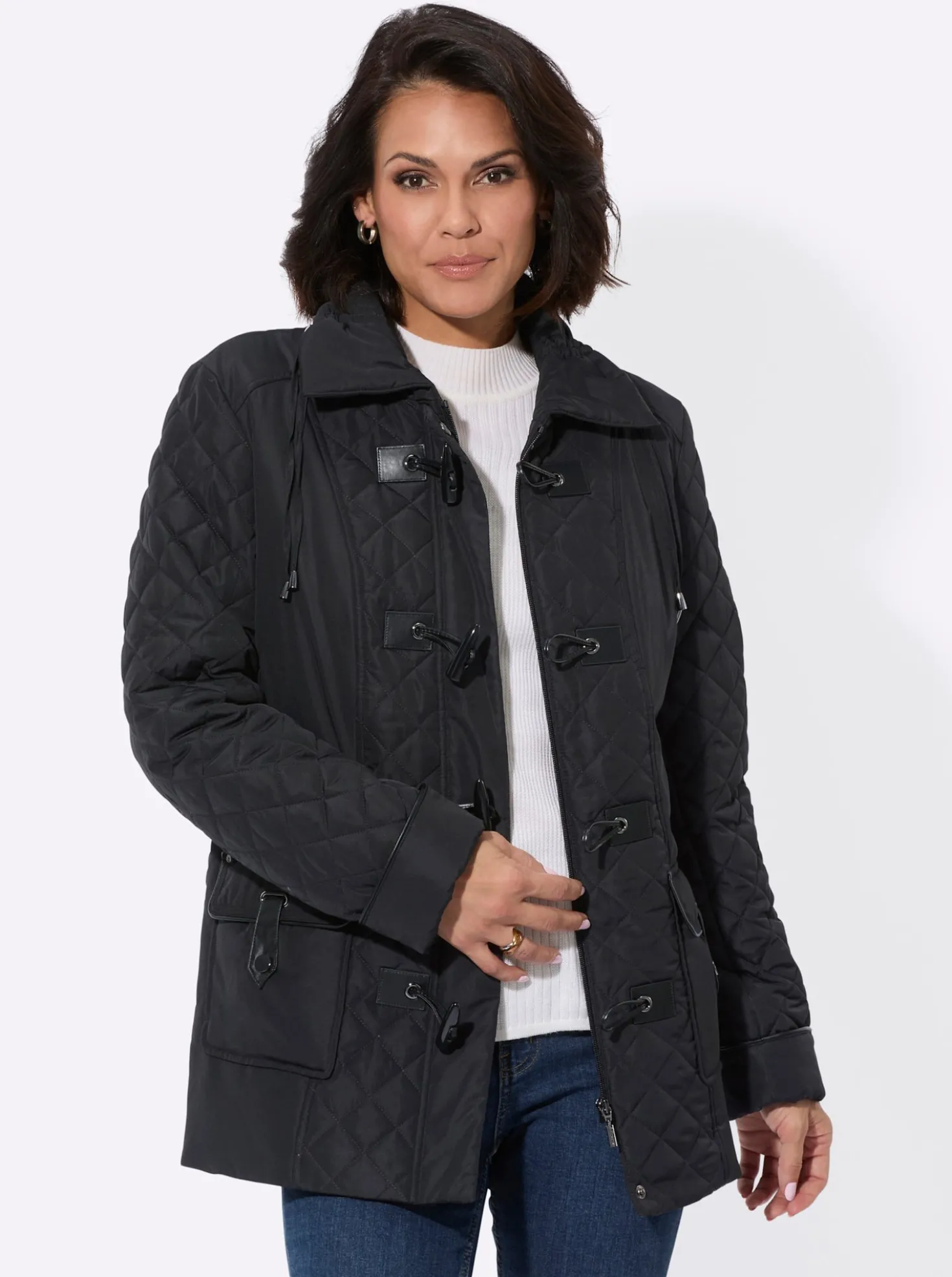 Steppjacke mit aufgesetzten Pattentaschen