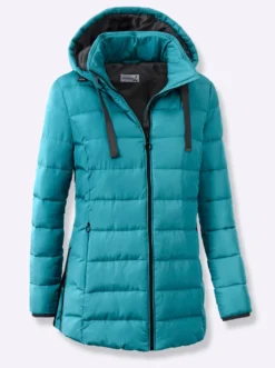 Steppjacke mit elastischer Kontrast-Paspelierung