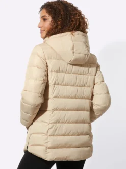 Steppjacke mit elastischer Kontrast-Paspelierung