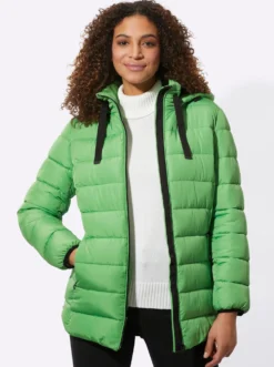 Steppjacke mit elastischer Kontrast-Paspelierung