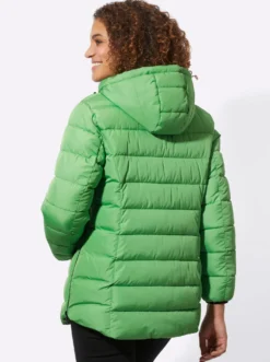 Steppjacke mit elastischer Kontrast-Paspelierung