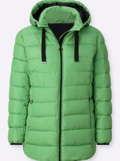 Steppjacke mit elastischer Kontrast-Paspelierung