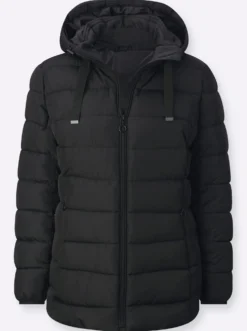 Steppjacke mit elastischer Kontrast-Paspelierung