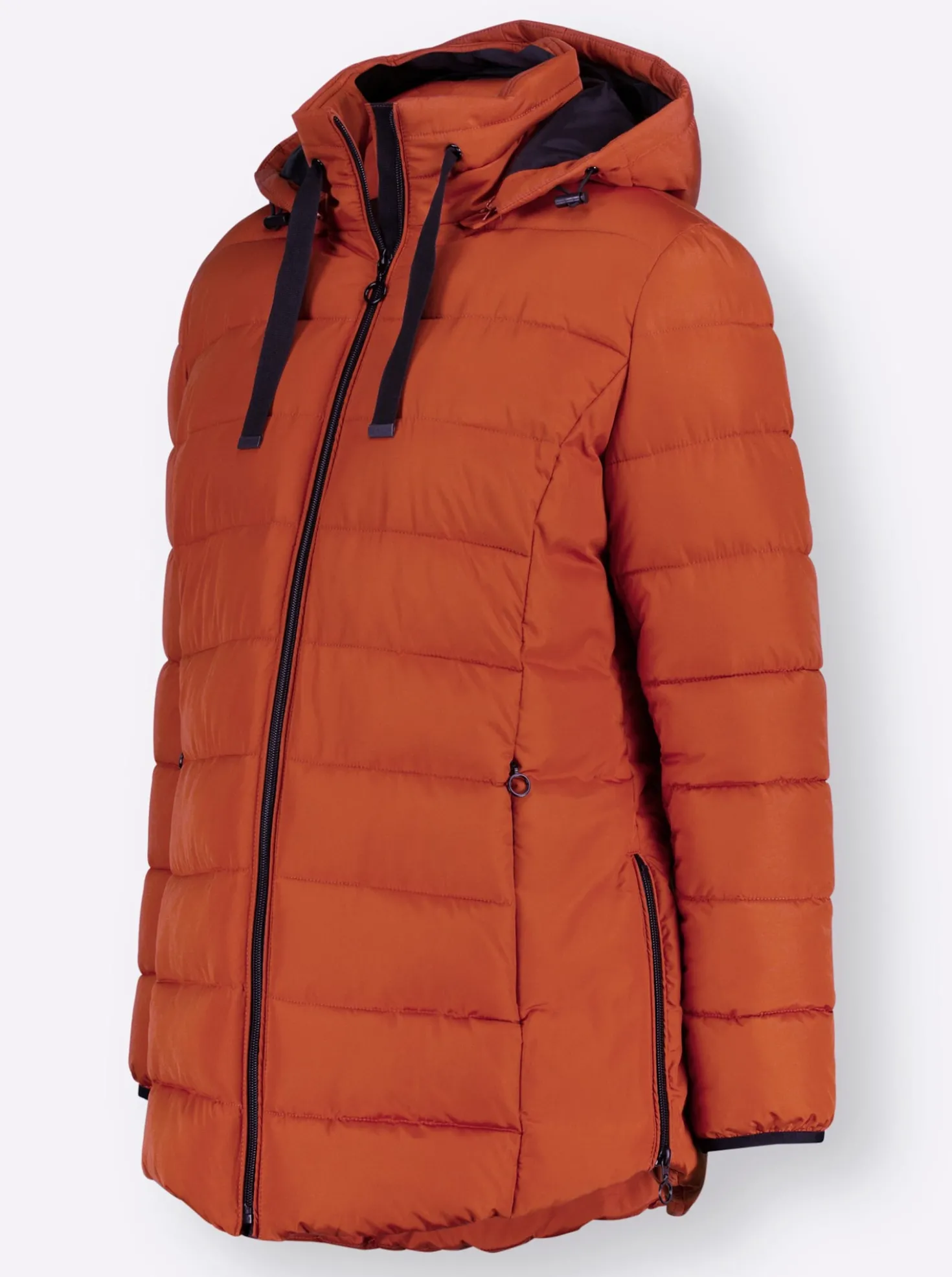 Steppjacke mit elastischer Kontrast-Paspelierung