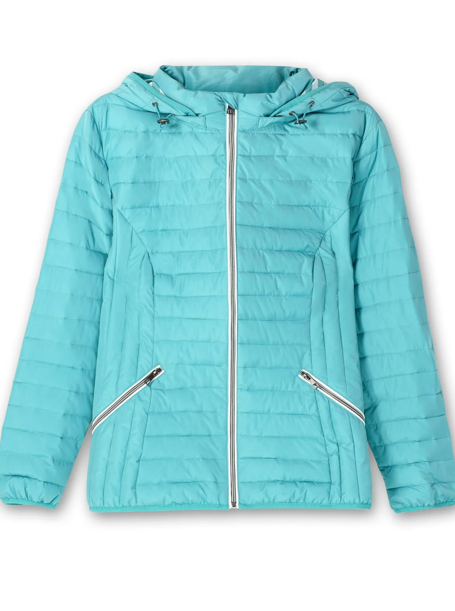 Steppjacke mit gestreiftem Innenfutter
