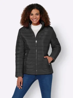 Steppjacke mit kontrastfarbenen Akzenten
