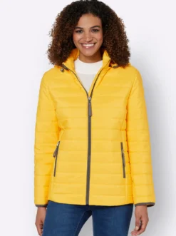 Steppjacke mit kontrastfarbenen Akzenten