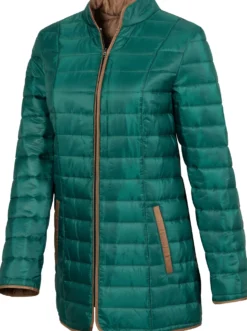 Steppjacke mit kontrastfarbigem Futter