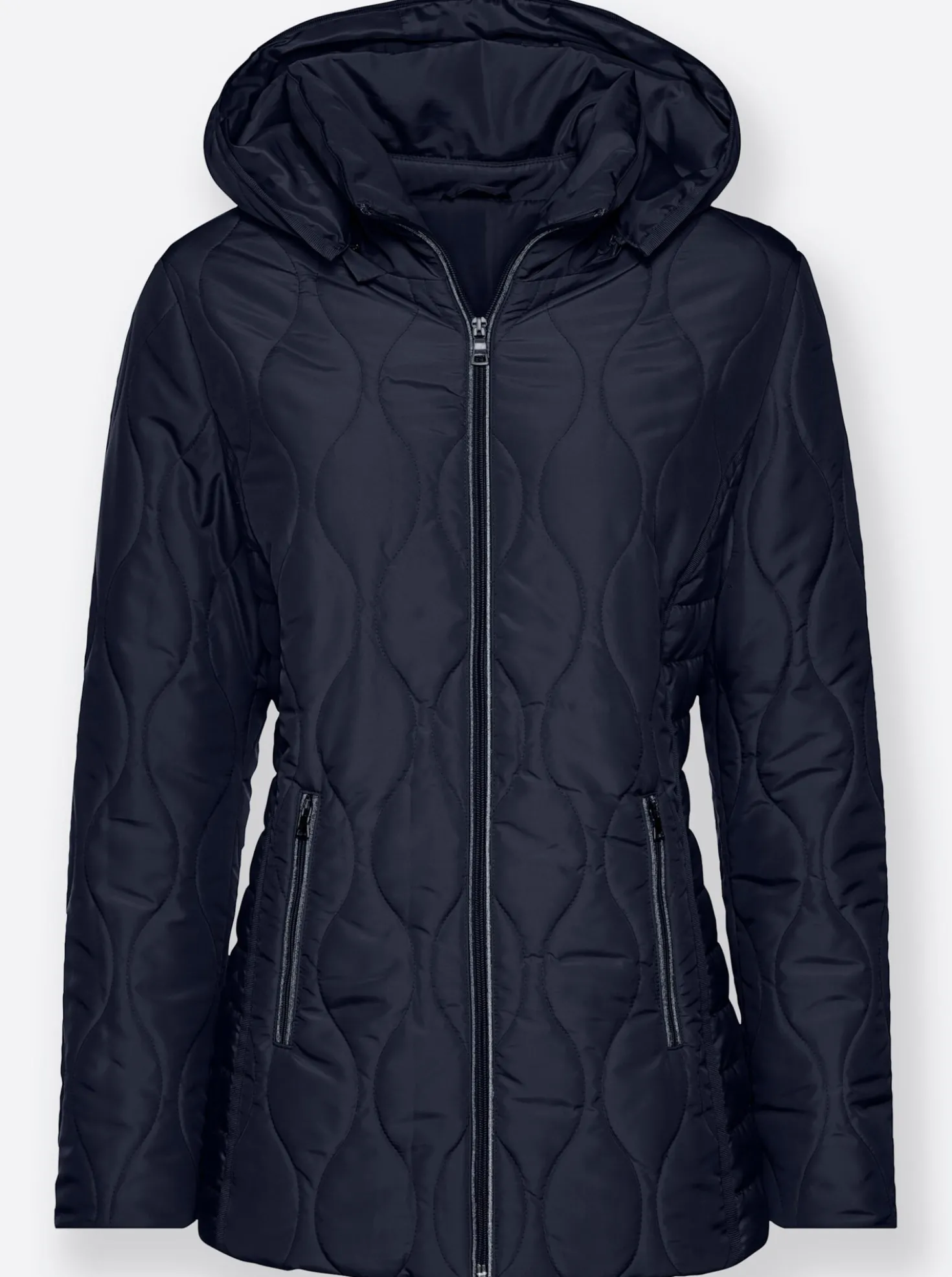 Steppjacke mit kontrastreichen Akzenten