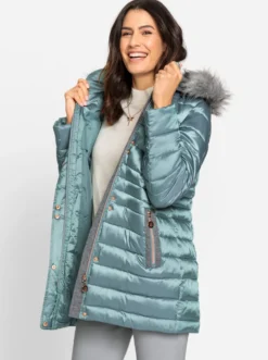 Steppjacke mit Pelz-Imitat