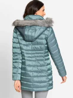 Steppjacke mit Pelz-Imitat