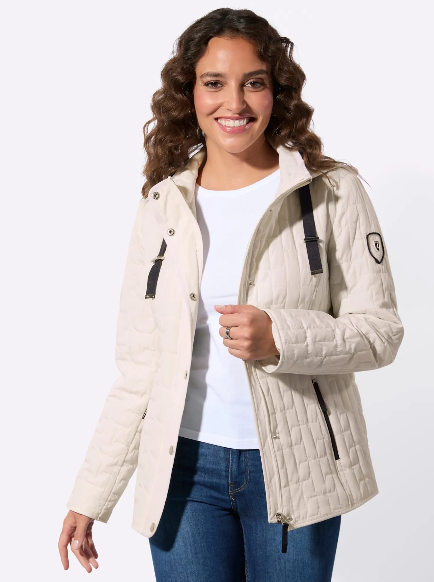 Steppjacke mit Reißverschluss-Taschen