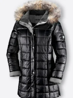 Steppjacke mit Reißverschluss-Seitenschlitzen