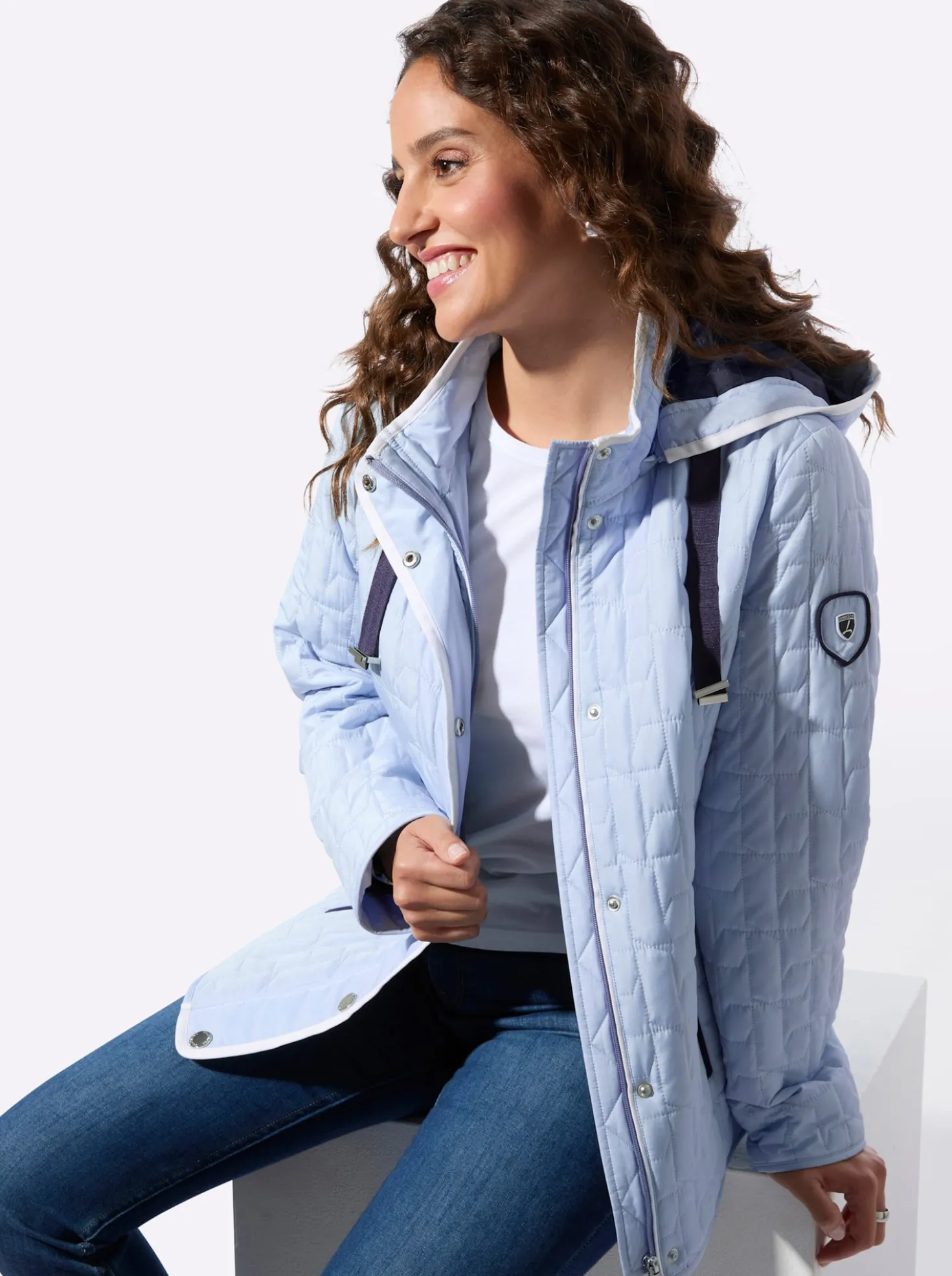 Steppjacke mit Reißverschluss-Taschen