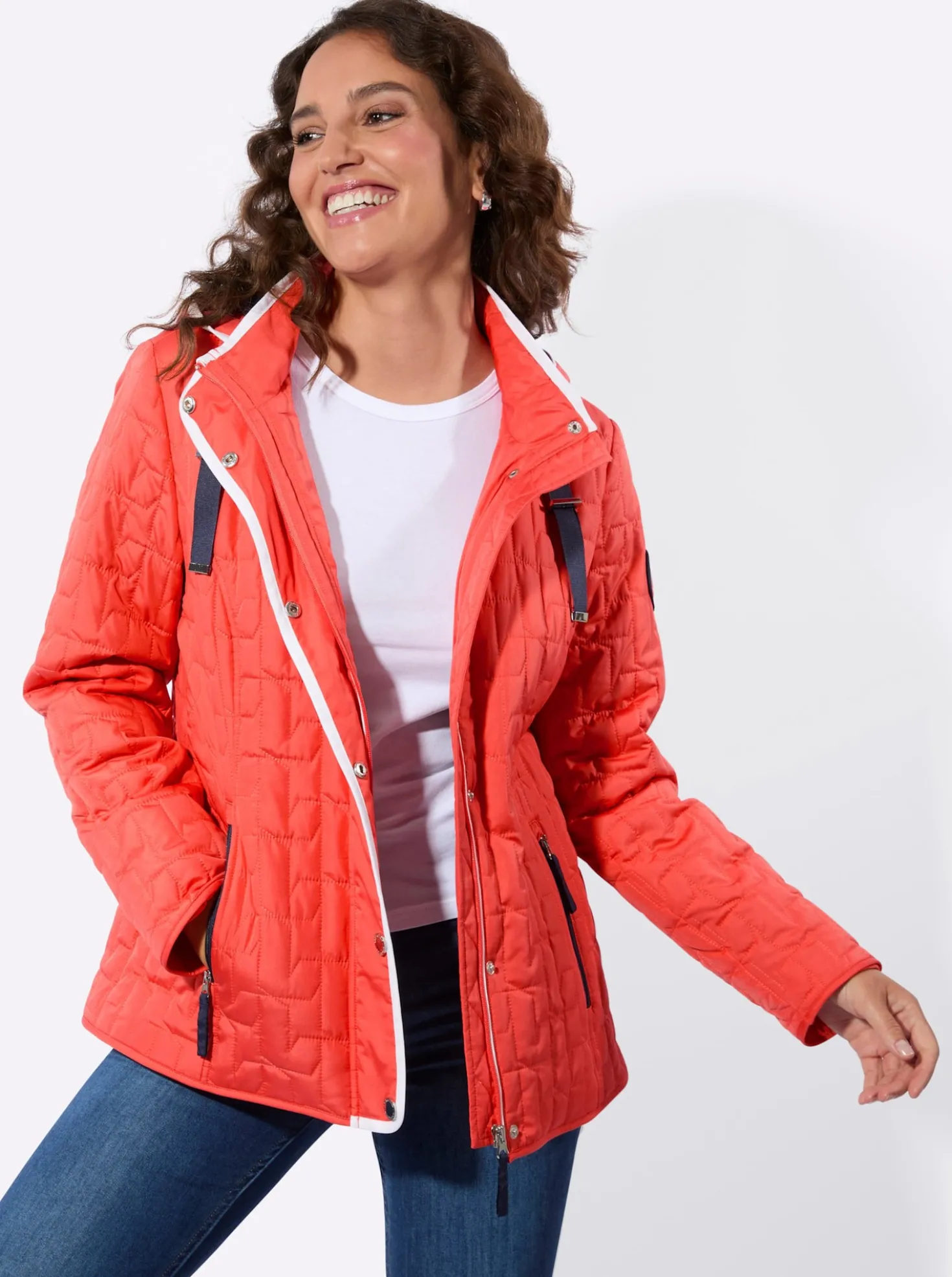 Steppjacke mit Reißverschluss-Taschen