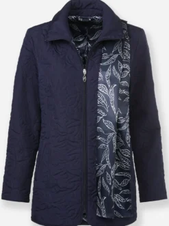 Steppjacke mit Schal