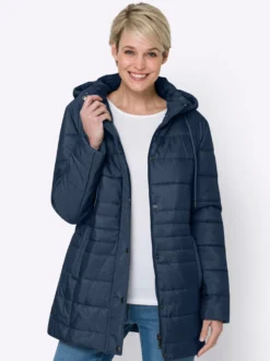 Steppjacke mit seitlichen Druckknöpfen