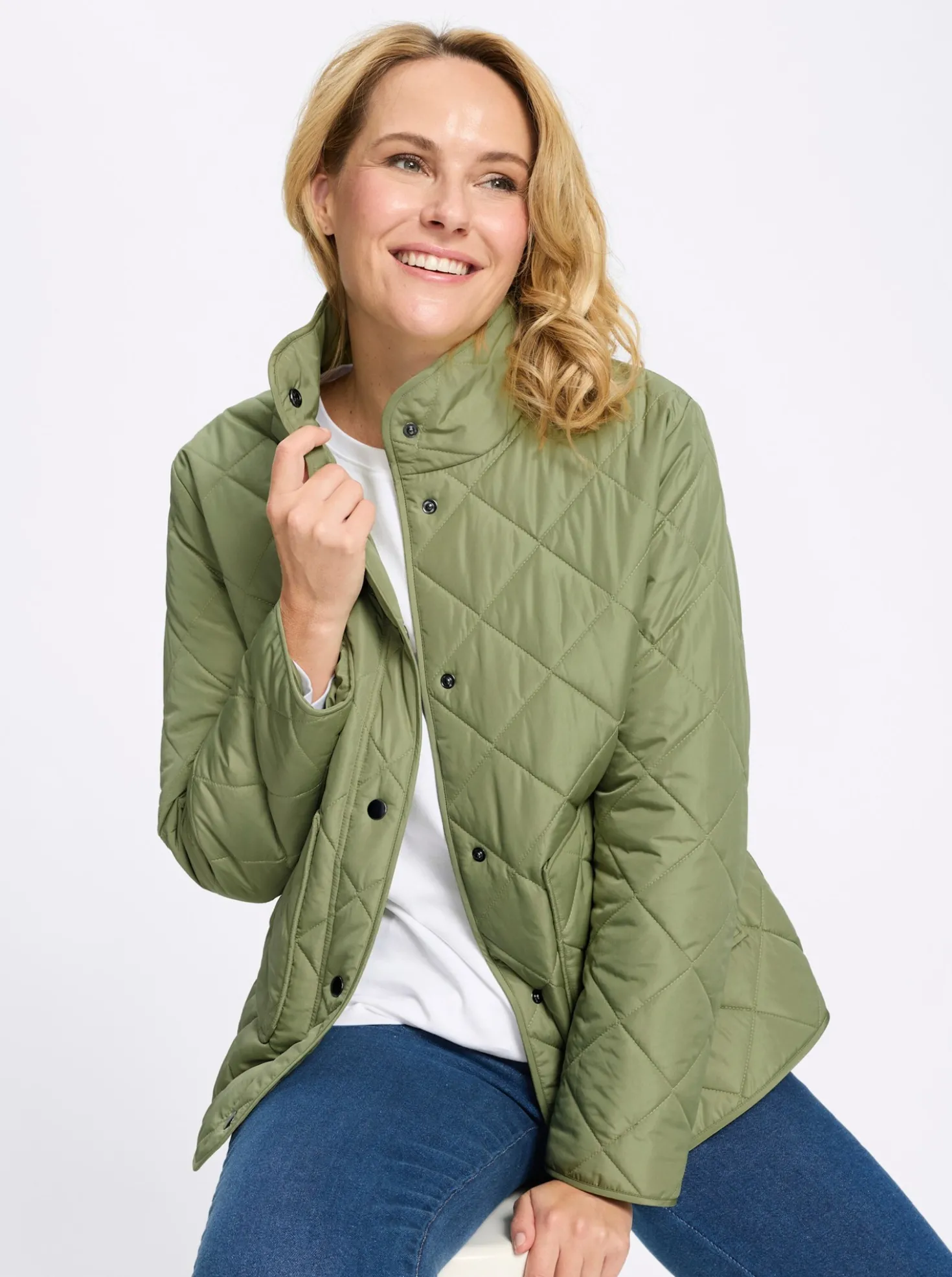 Steppjacke mit Stehkragen