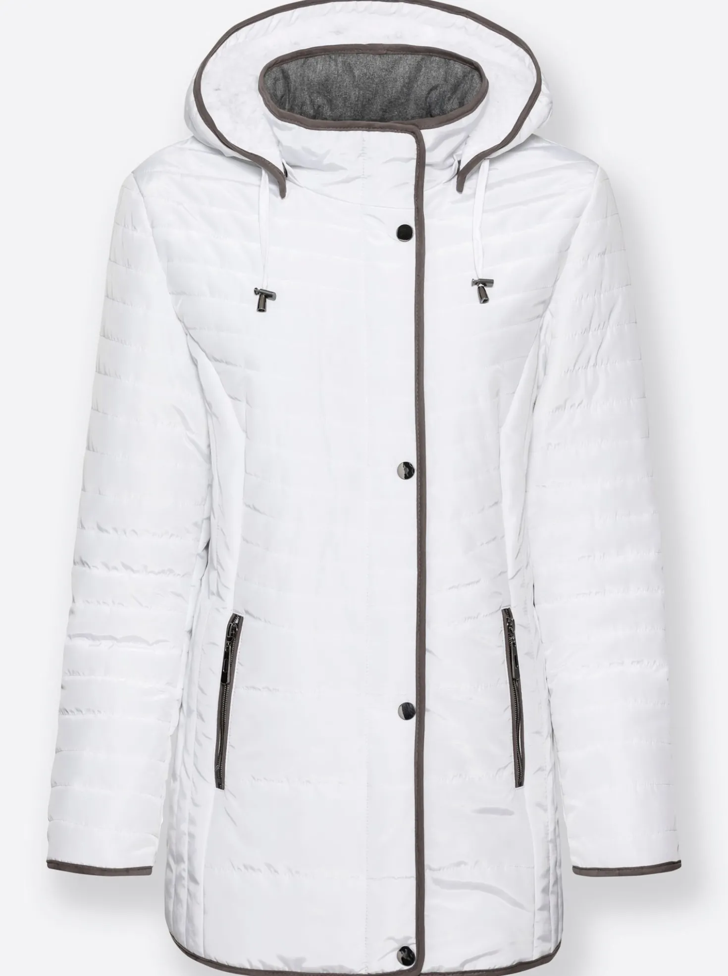 Steppjacke mit streckender Längs-Steppung seitlich