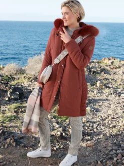 Steppjacke mit Teddy-Fleece-Futter