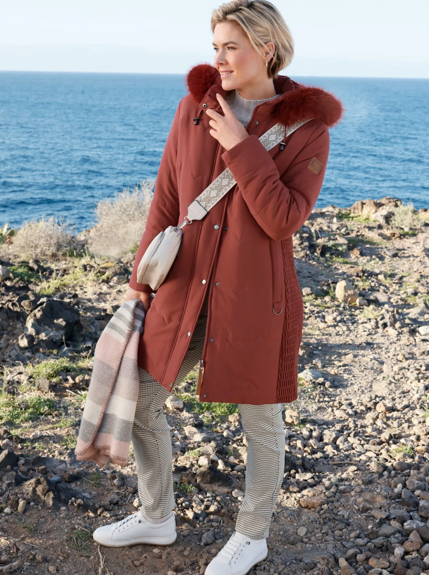 Steppjacke mit Teddy-Fleece-Futter